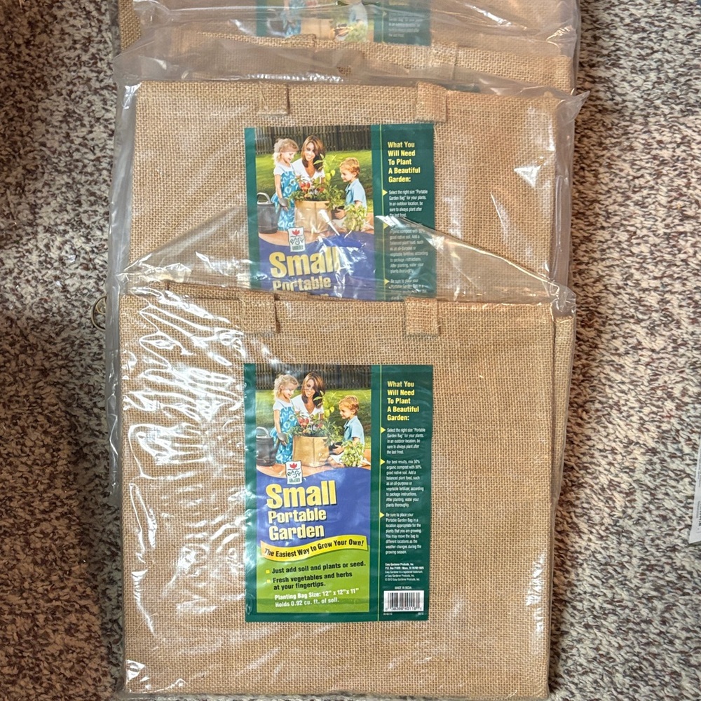 New Lot 8 burlap plant grow bags 12x12x11” FOR 8 PLANTS!